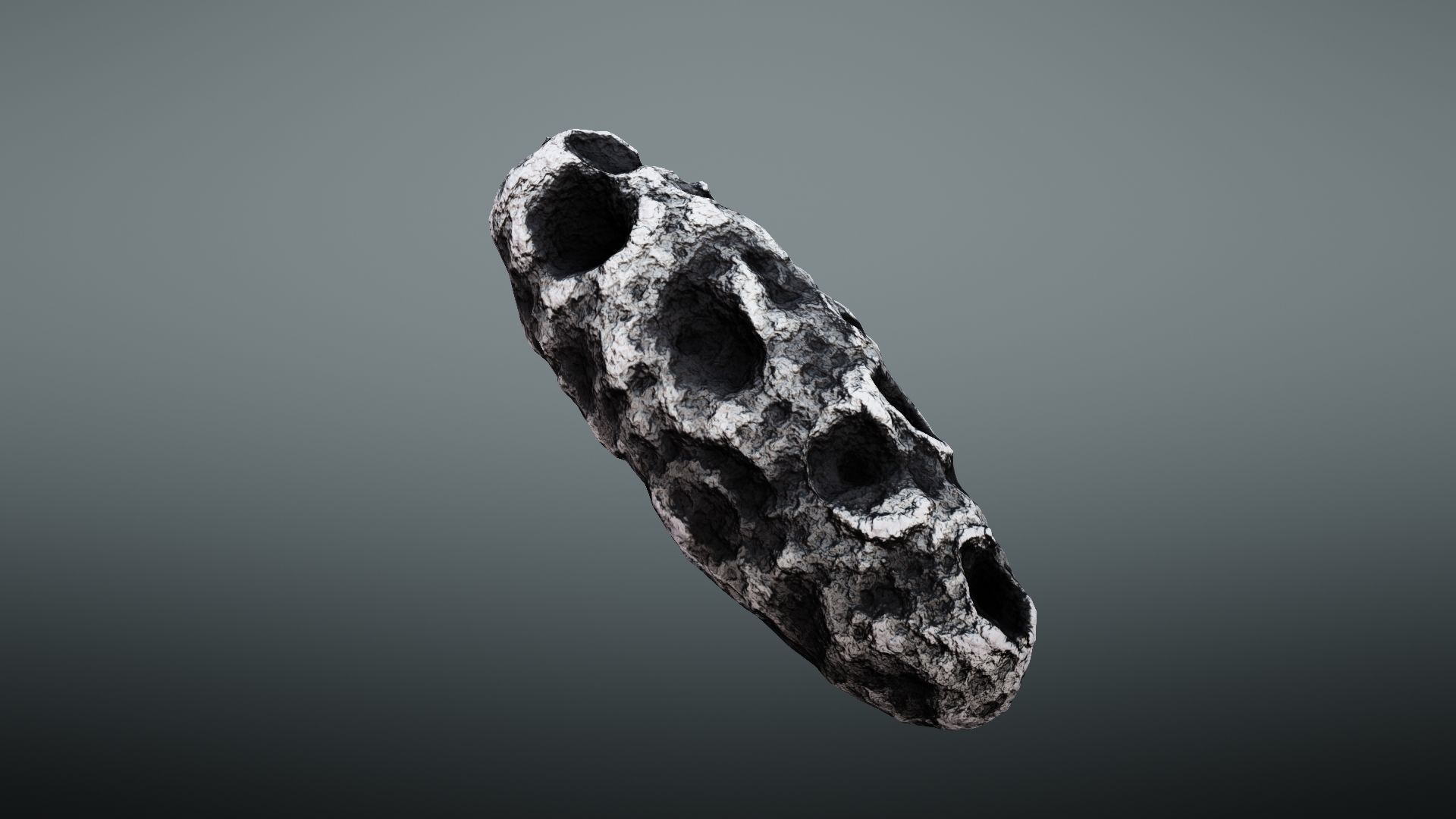 Asteroid rock Low-poly 3D model_11