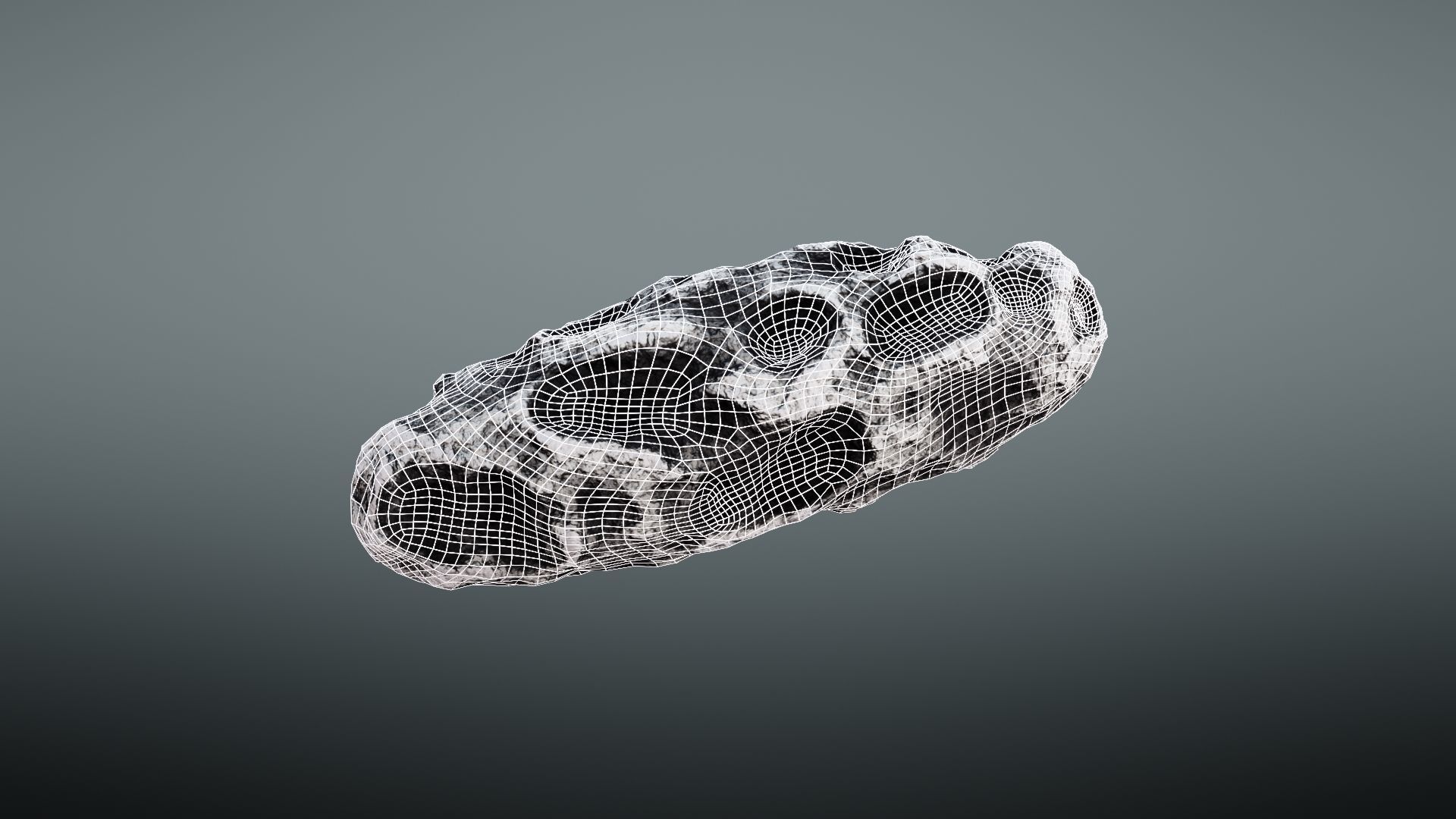 Asteroid rock Low-poly 3D model_40