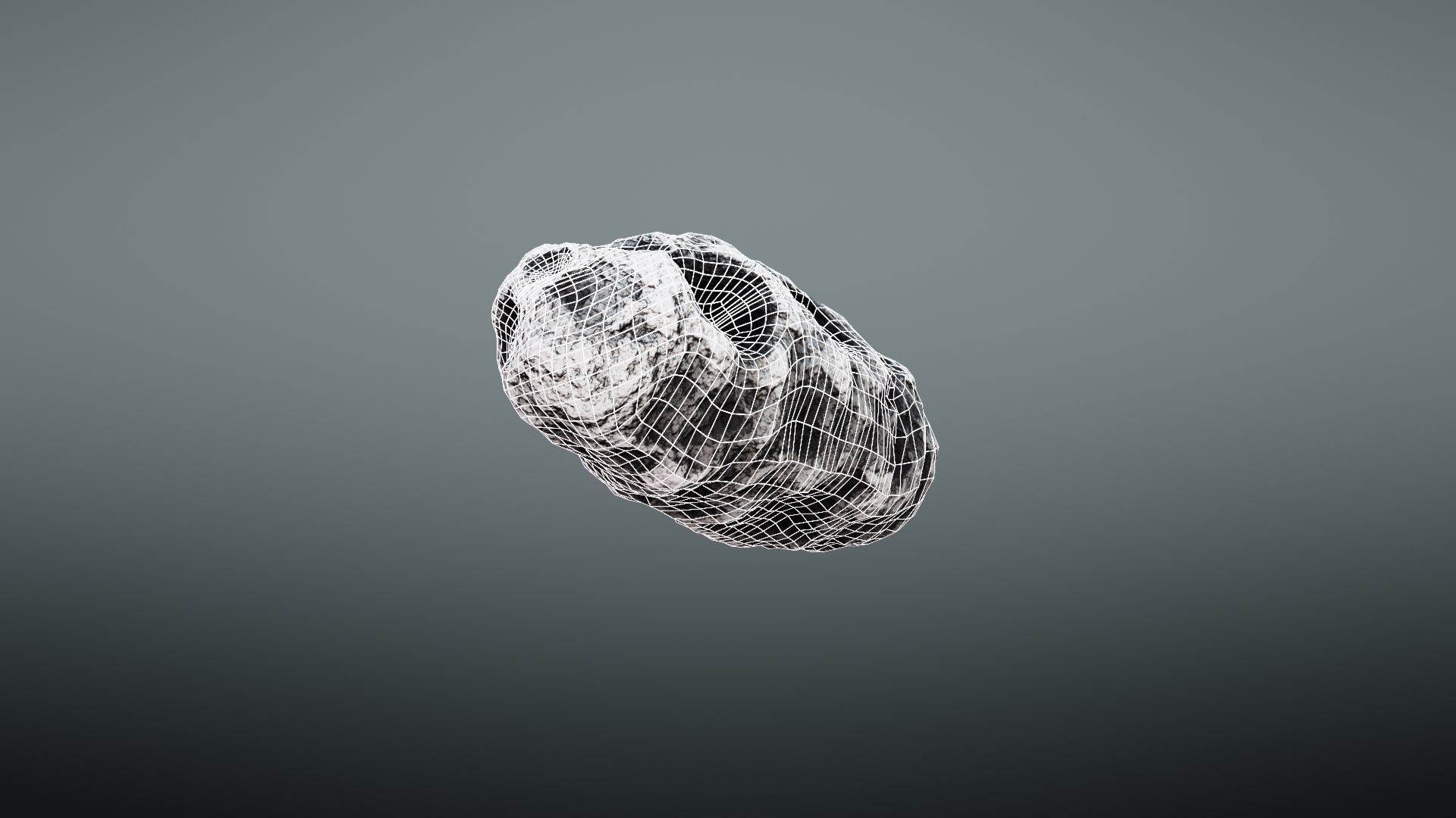 Asteroid rock Low-poly 3D model_35