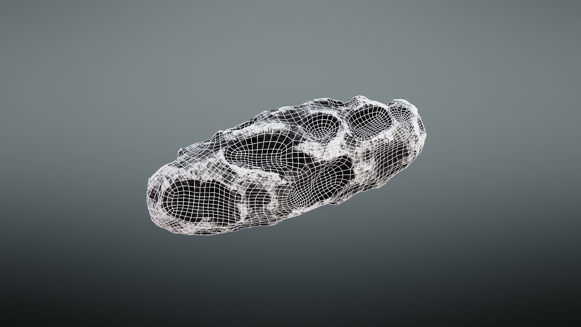 Asteroid rock Low-poly 3D model_41