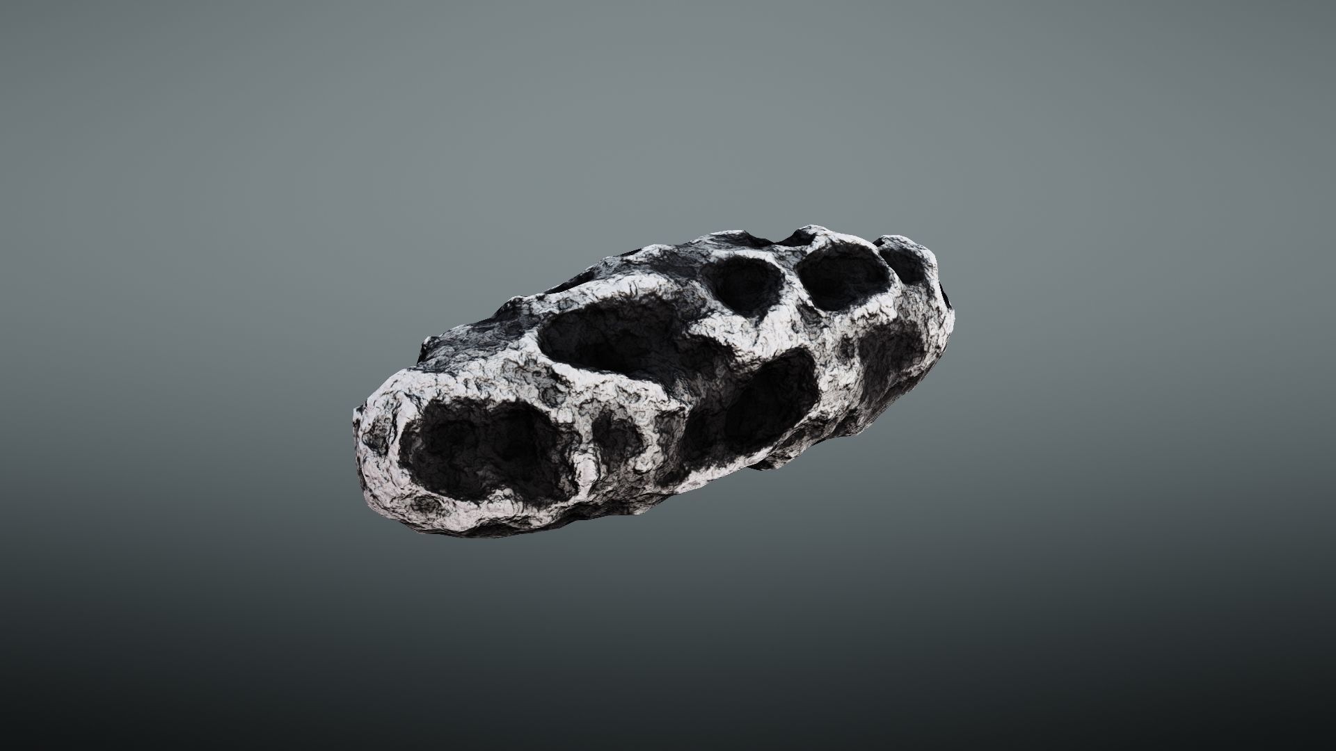 Asteroid rock Low-poly 3D model_22