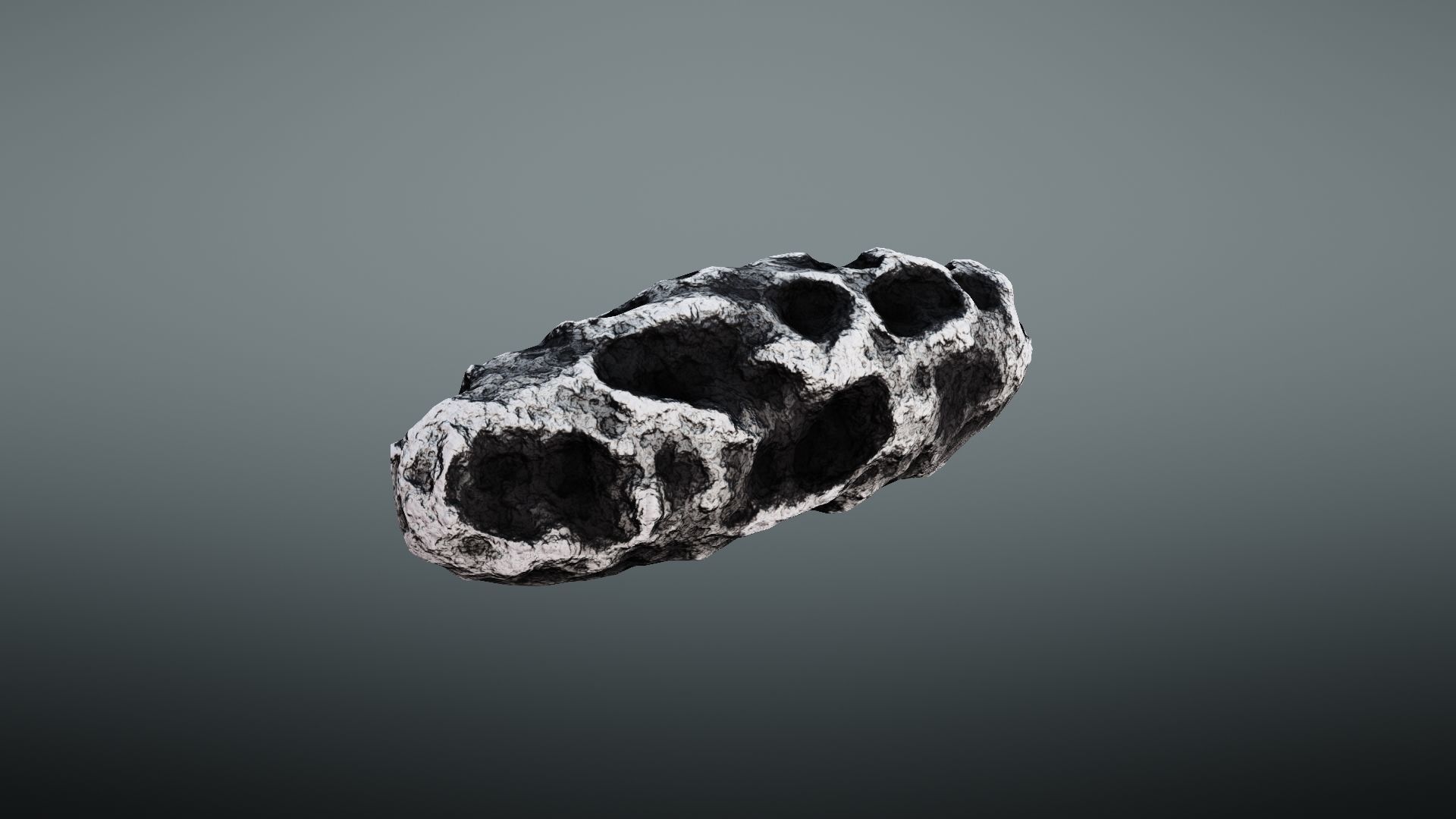 Asteroid rock Low-poly 3D model_3