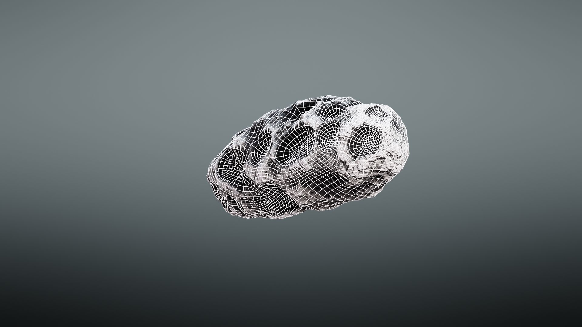Asteroid rock Low-poly 3D model_37