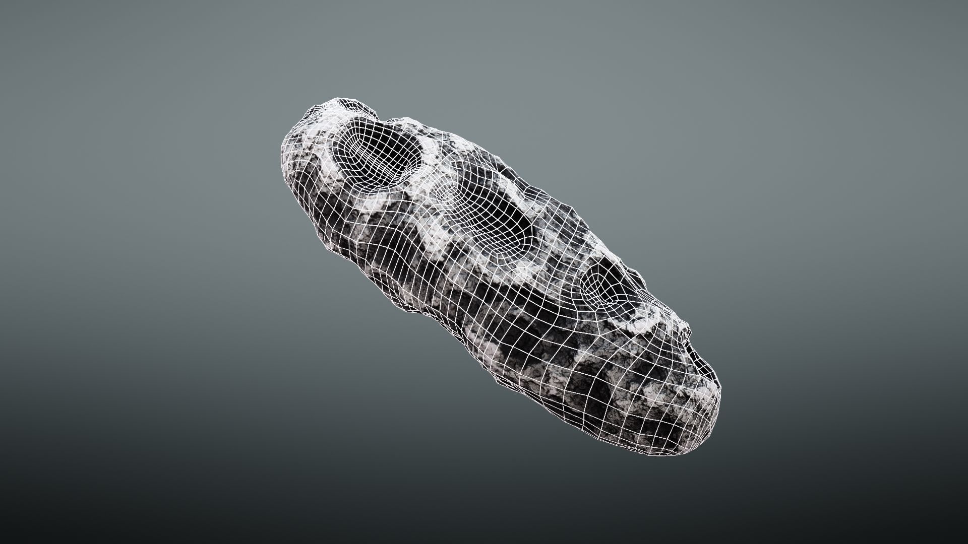 Asteroid rock Low-poly 3D model_32