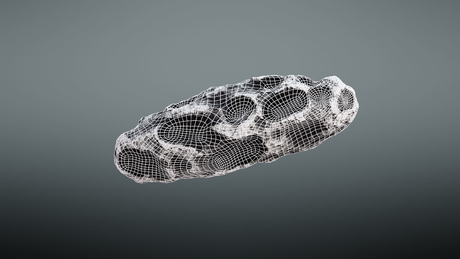 Asteroid rock Low-poly 3D model_39