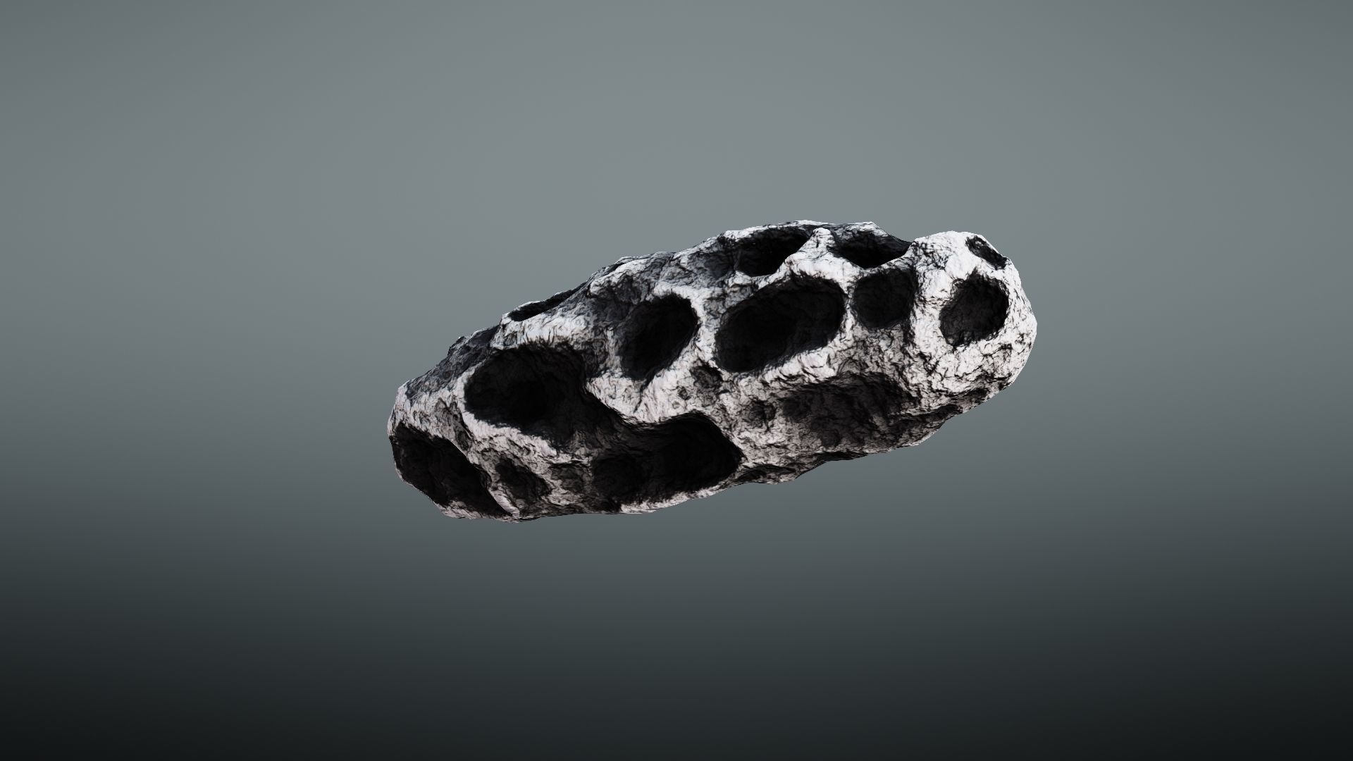 Asteroid rock Low-poly 3D model_18