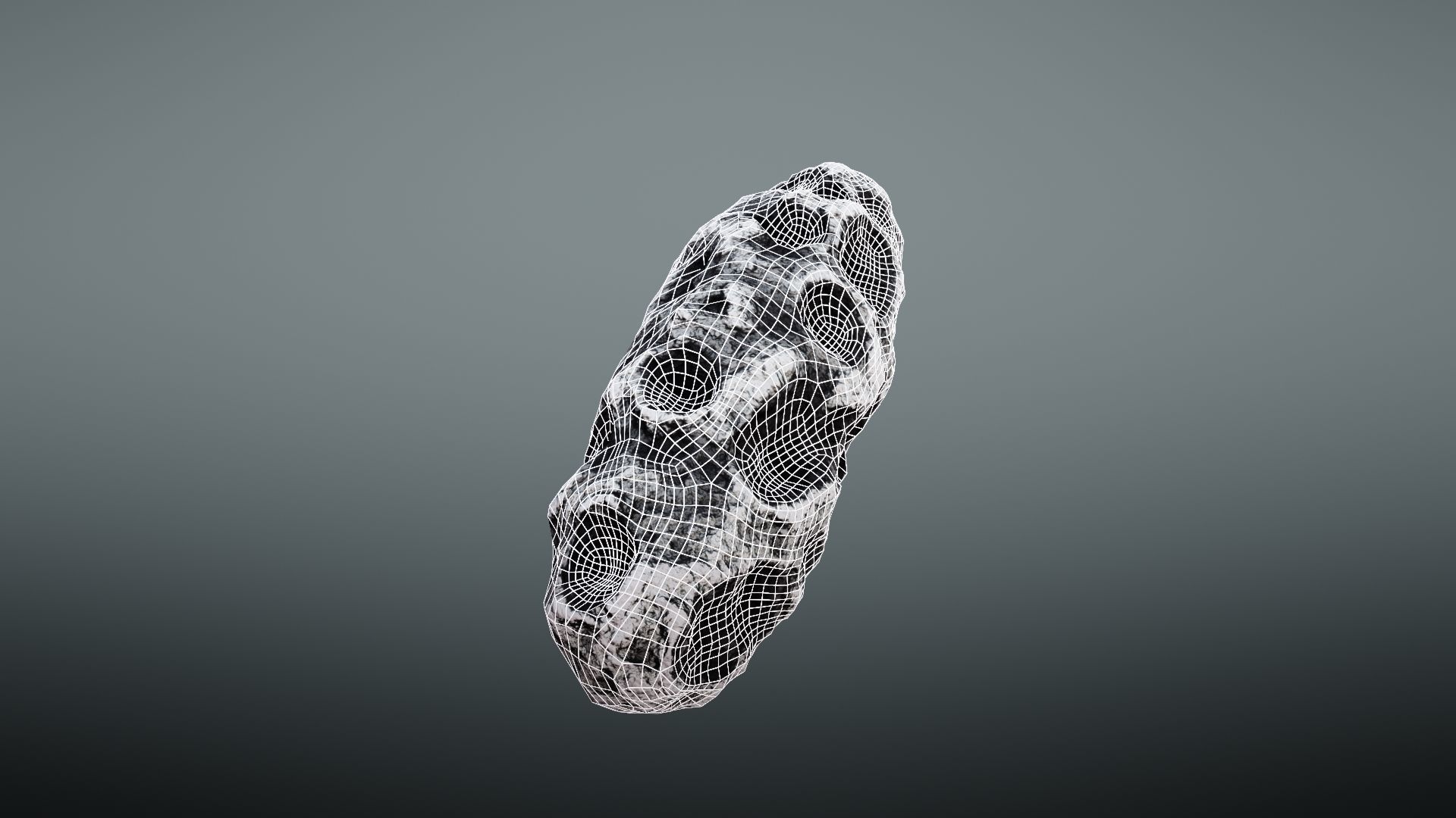 Asteroid rock Low-poly 3D model_27