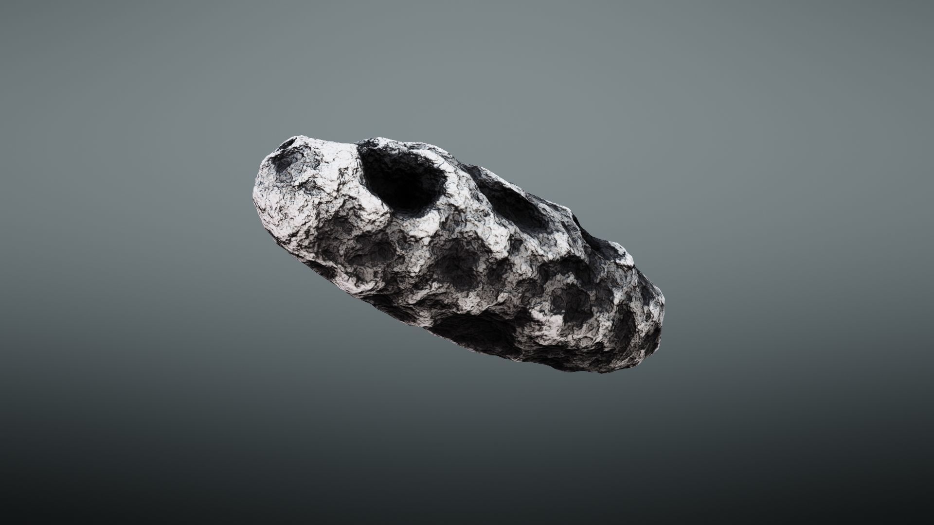 Asteroid rock Low-poly 3D model_14