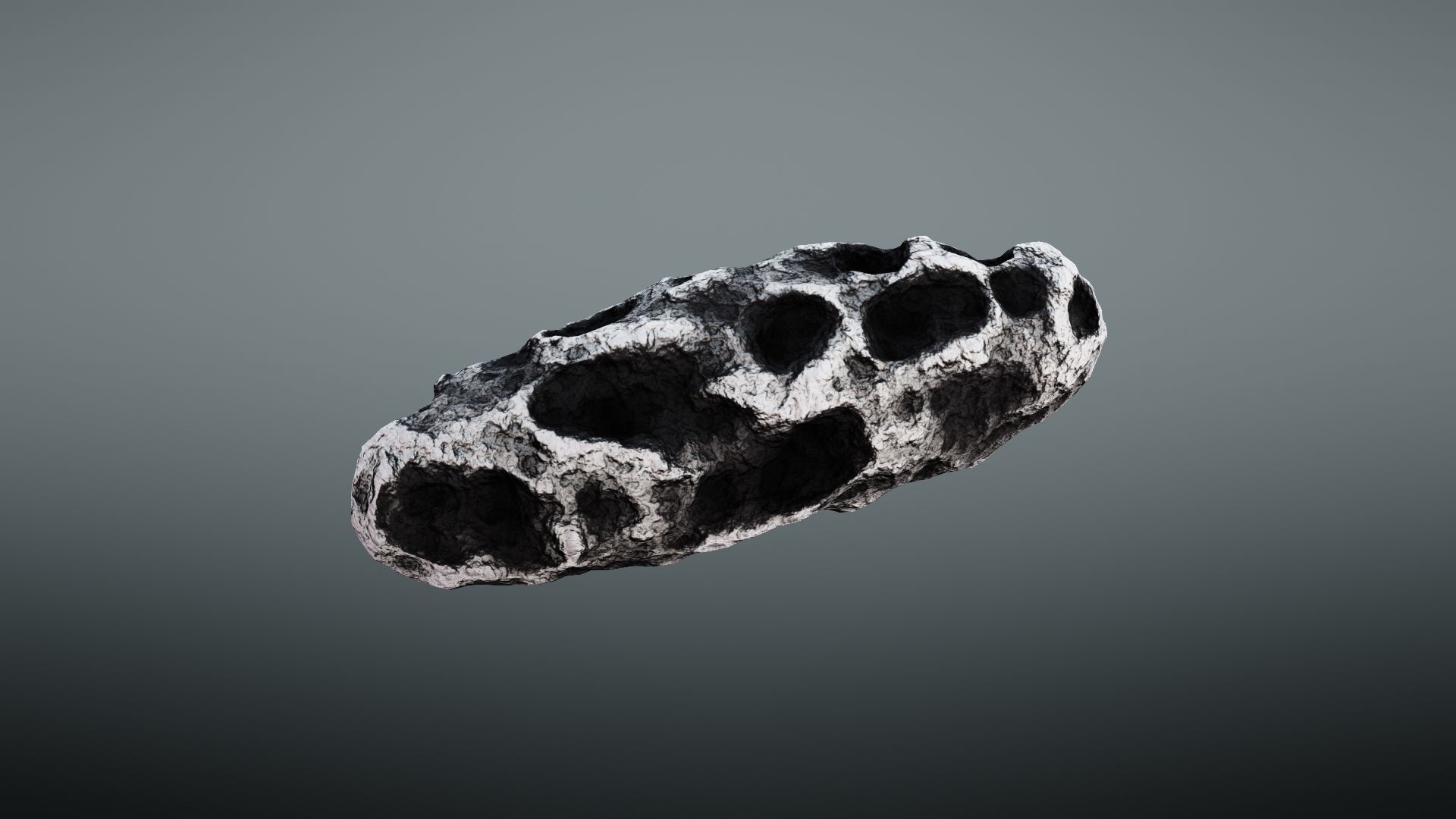 Asteroid rock Low-poly 3D model_20