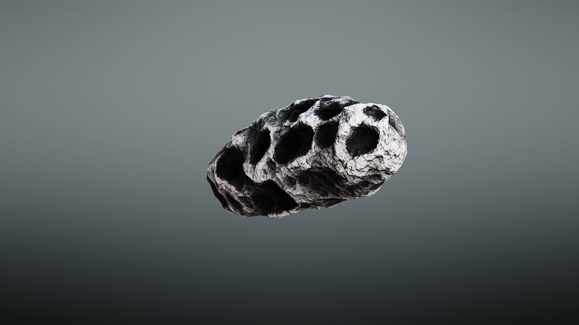 Asteroid rock Low-poly 3D model_17
