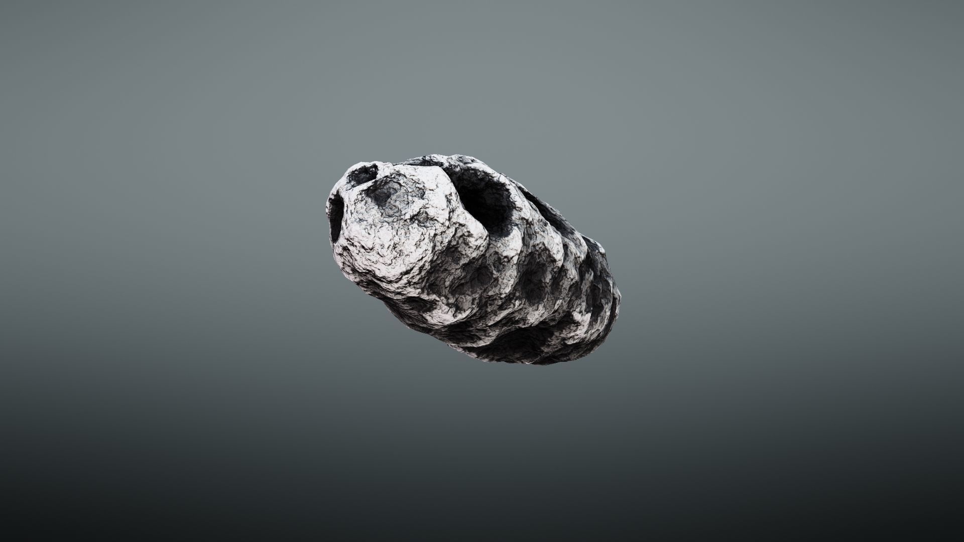 Asteroid rock Low-poly 3D model_15