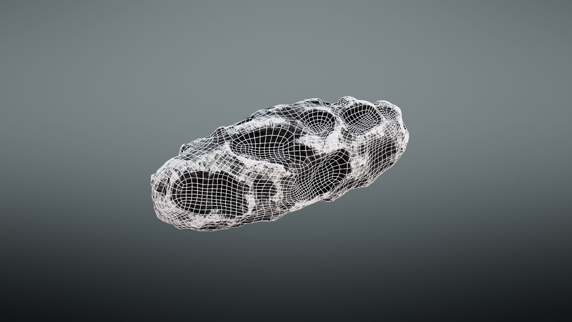 Asteroid rock Low-poly 3D model_42