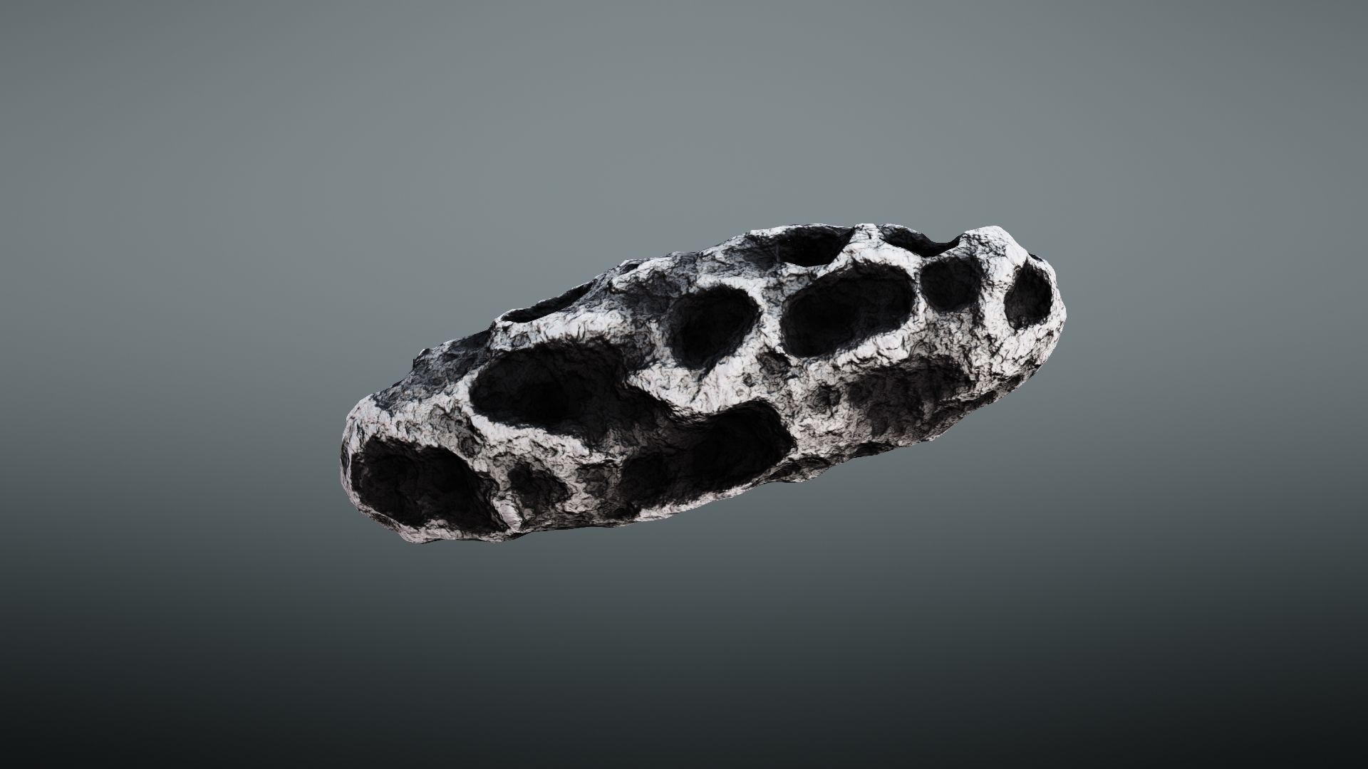 Asteroid rock Low-poly 3D model_19