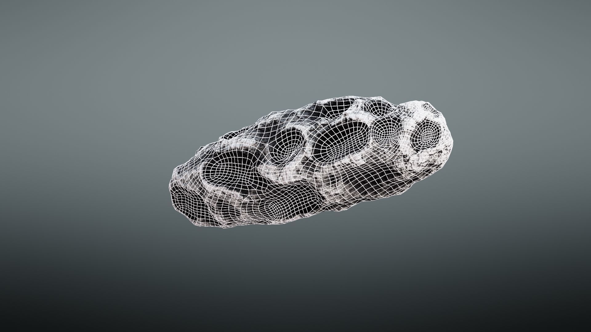 Asteroid rock Low-poly 3D model_38