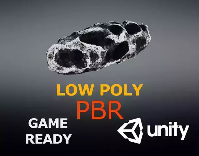 Asteroid rock Low-poly 3D model