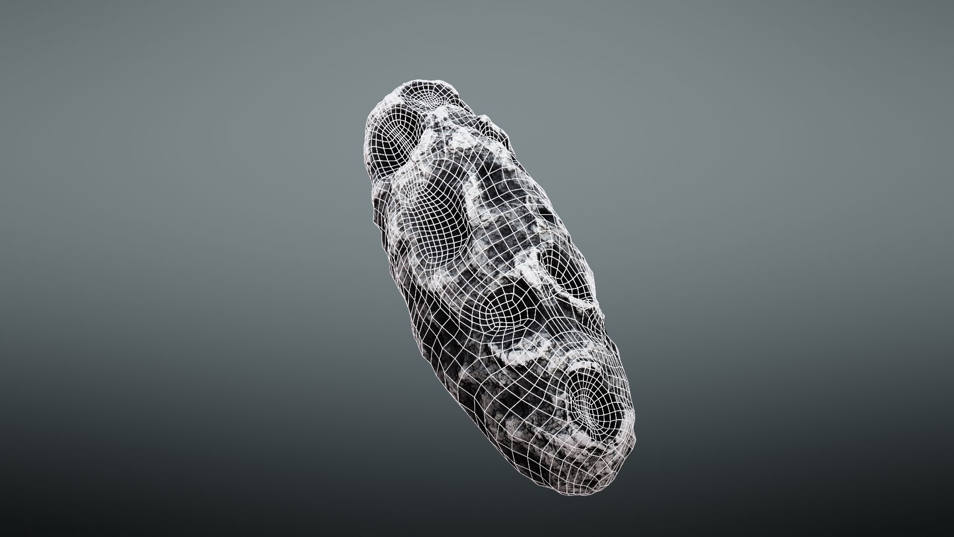 Asteroid rock Low-poly 3D model_30