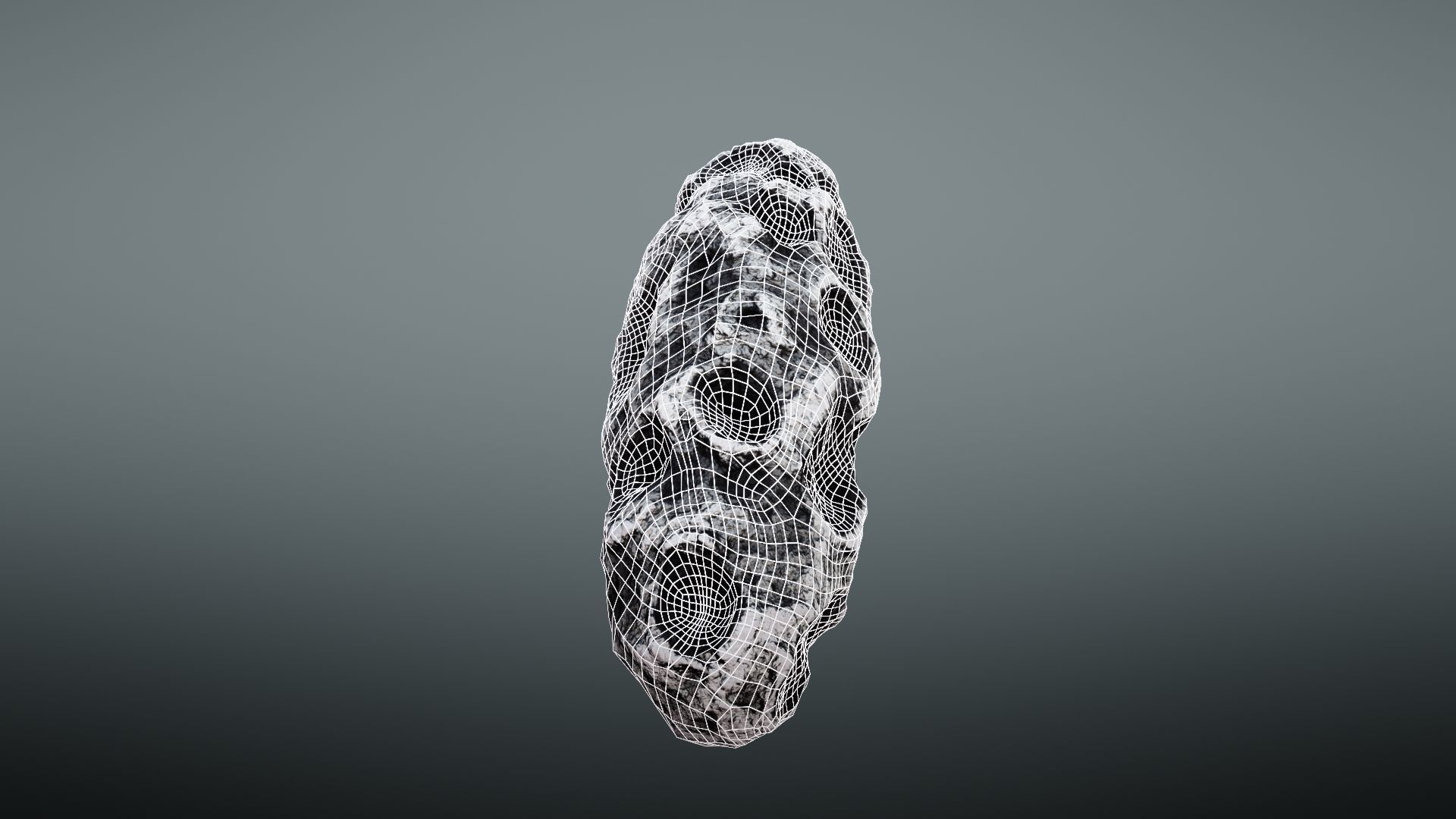 Asteroid rock Low-poly 3D model_28