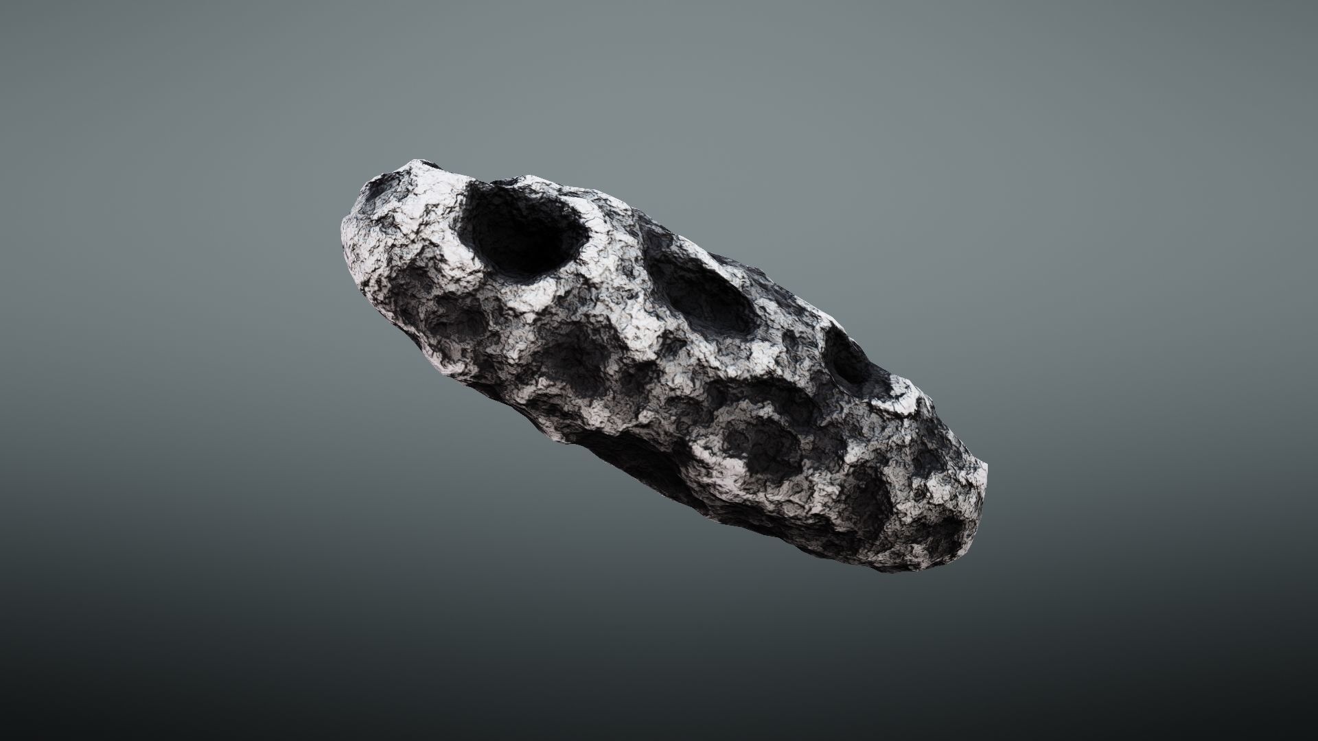 Asteroid rock Low-poly 3D model_13