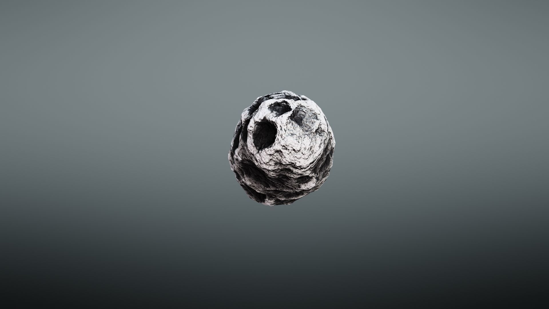 Asteroid rock Low-poly 3D model_16