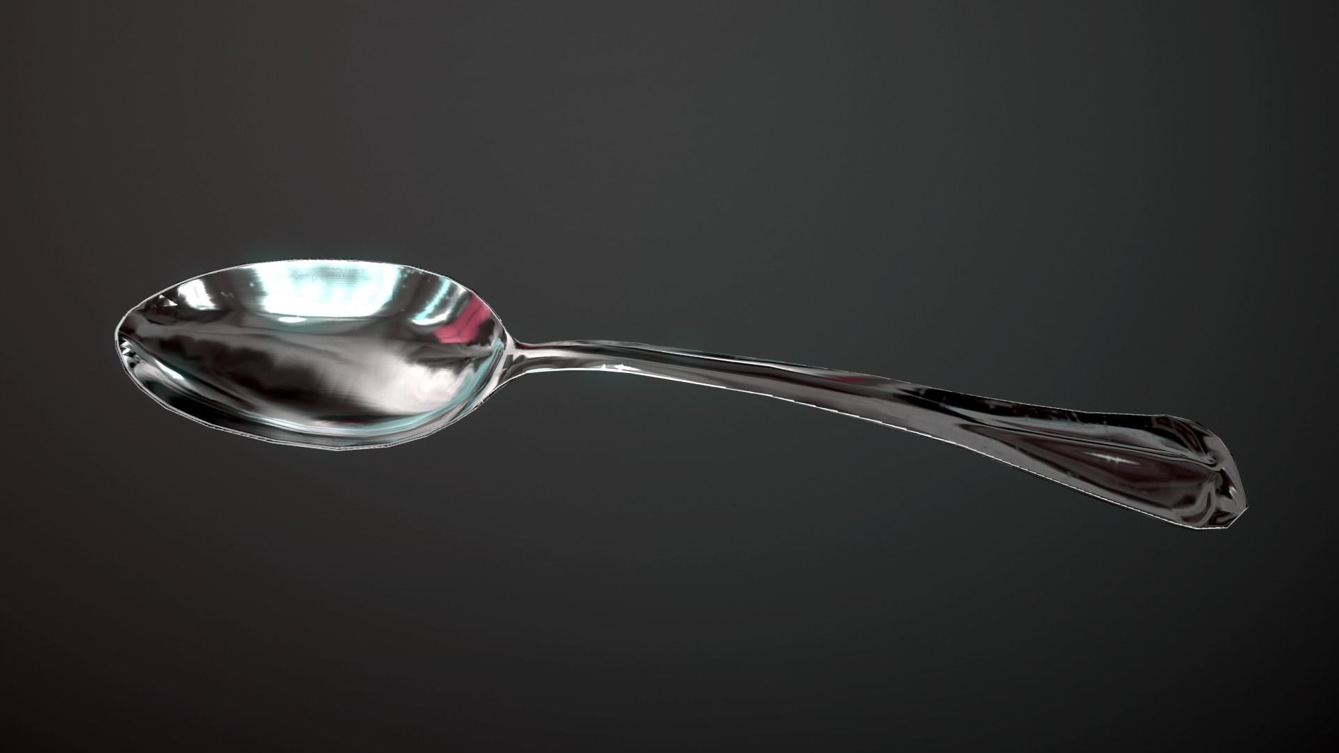 Silver flatware - Game ready low-poly 3D model and textures Low-poly 3D model_10