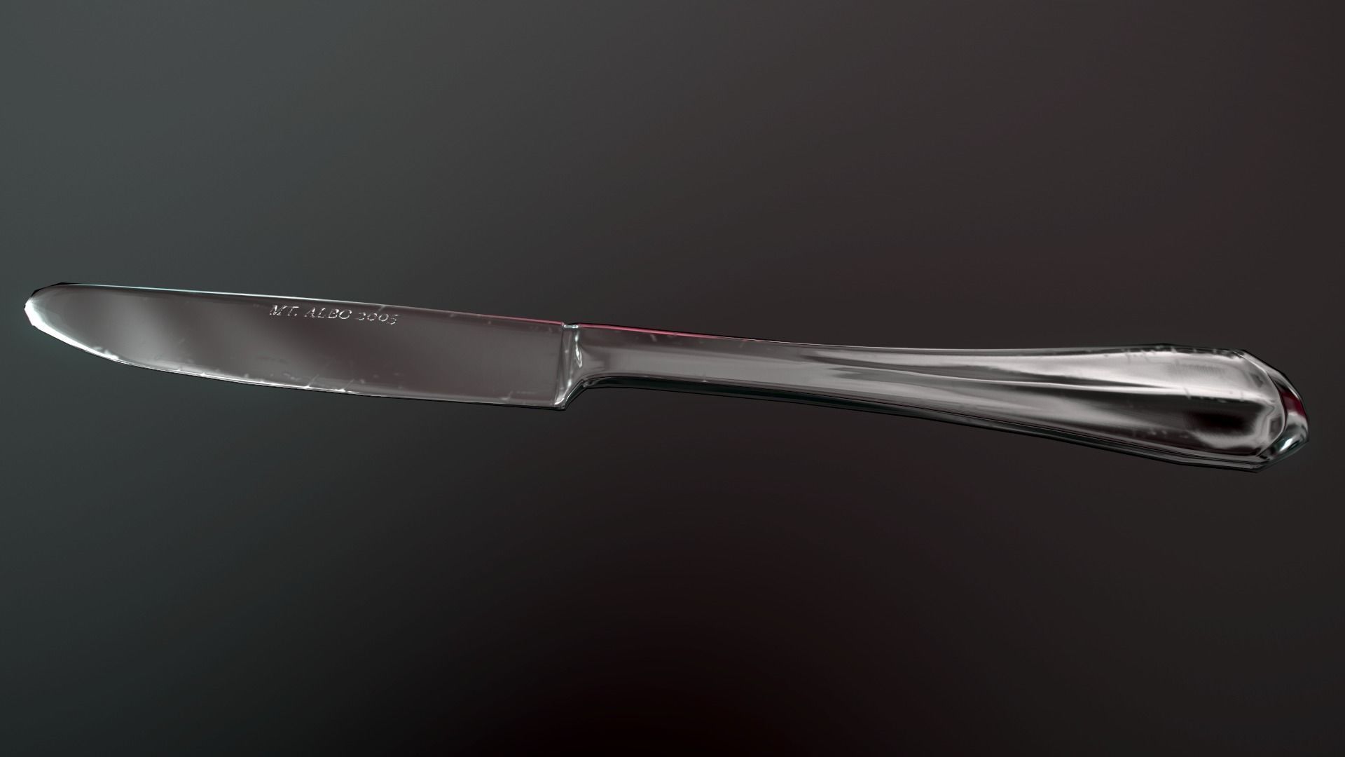 Silver flatware - Game ready low-poly 3D model and textures Low-poly 3D model_13