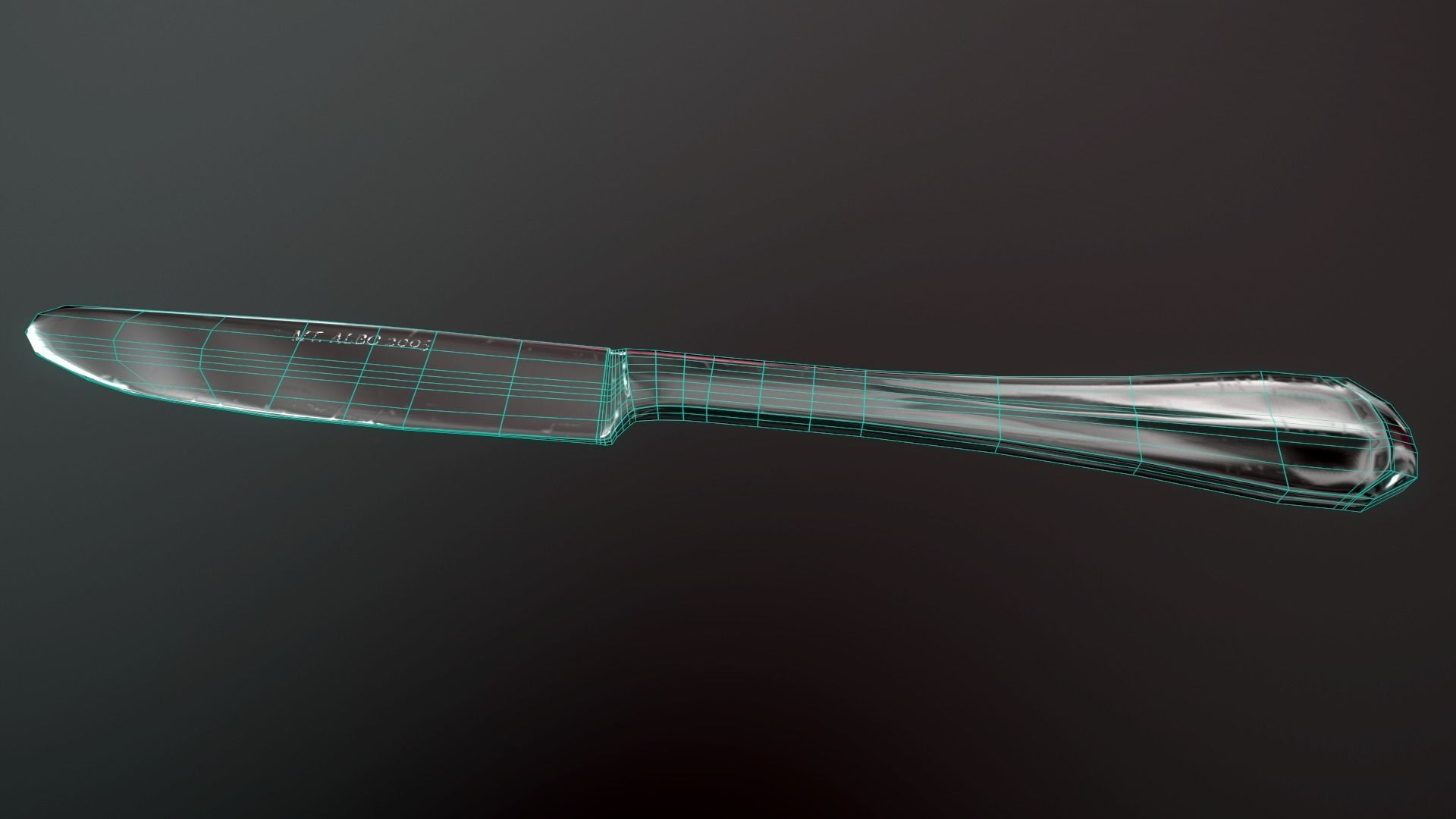 Silver flatware - Game ready low-poly 3D model and textures Low-poly 3D model_14