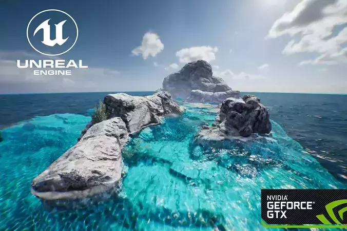 Unreal engine 4 OlympicShader Low-poly 3D model
