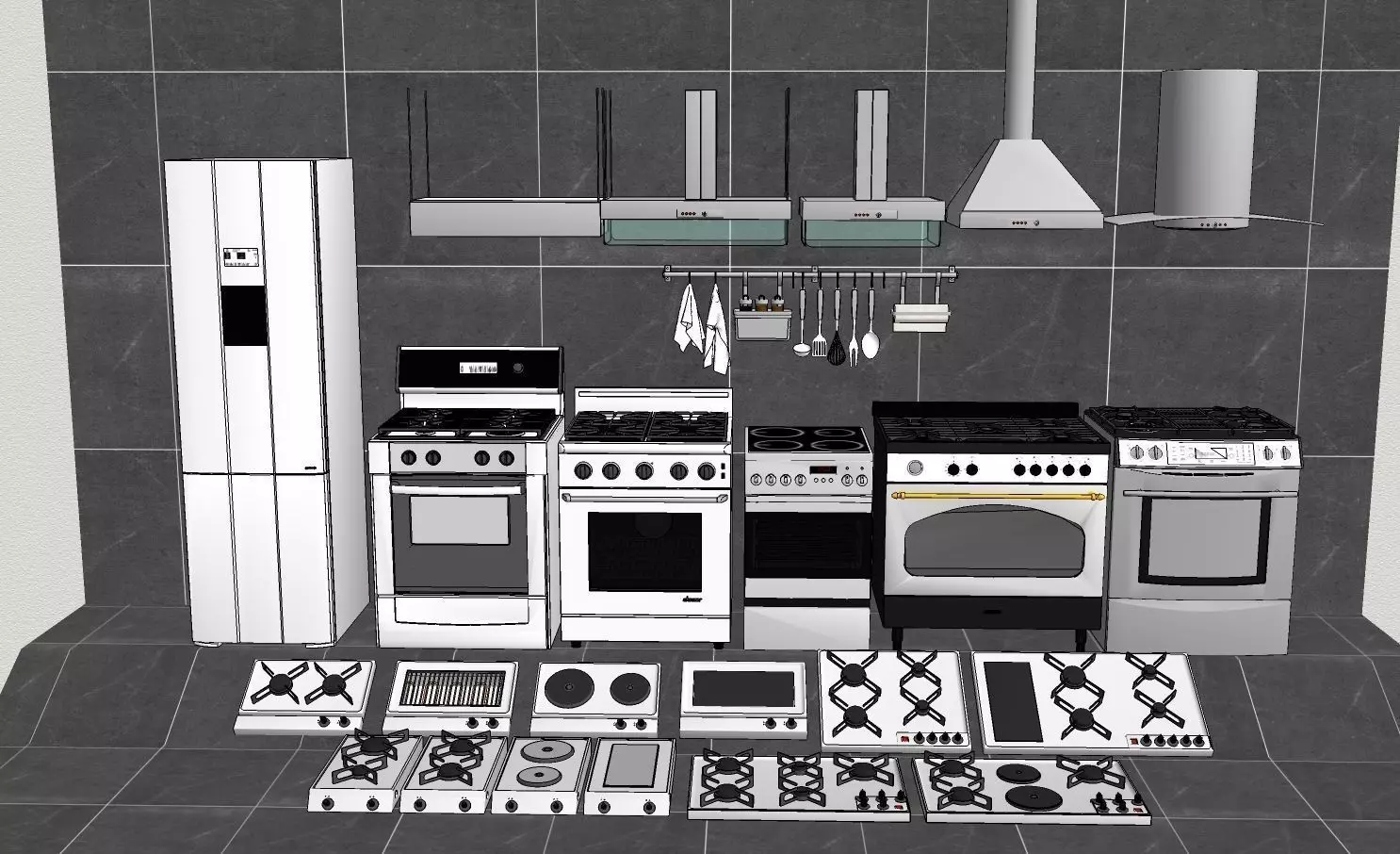 kitchenware kitchen appliances 3D model