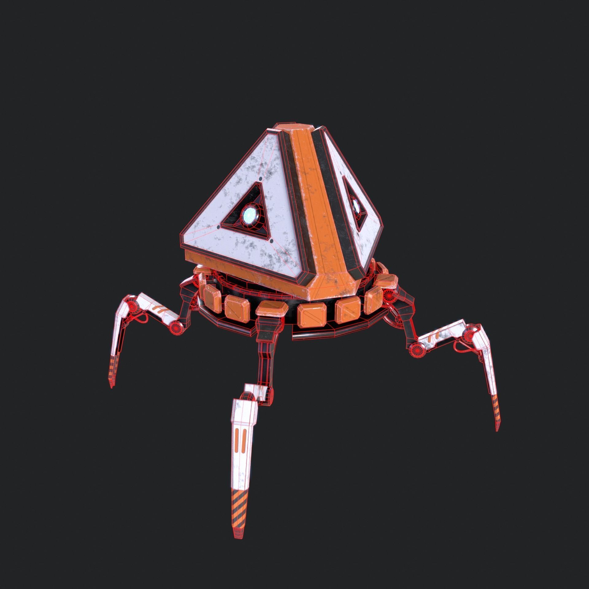 Apex  Pack Bot Low-poly 3D model_7