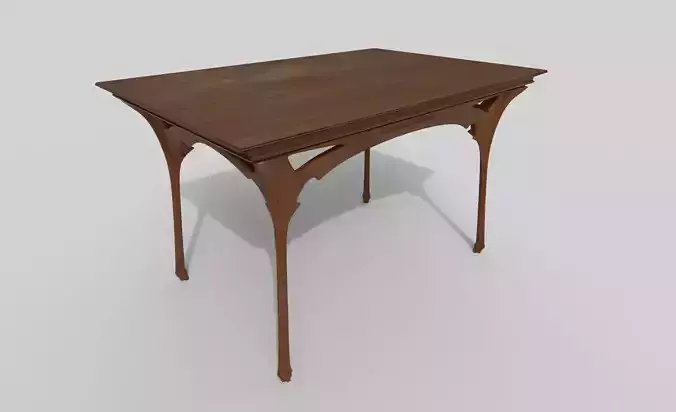 Desk 3dModel wooden table