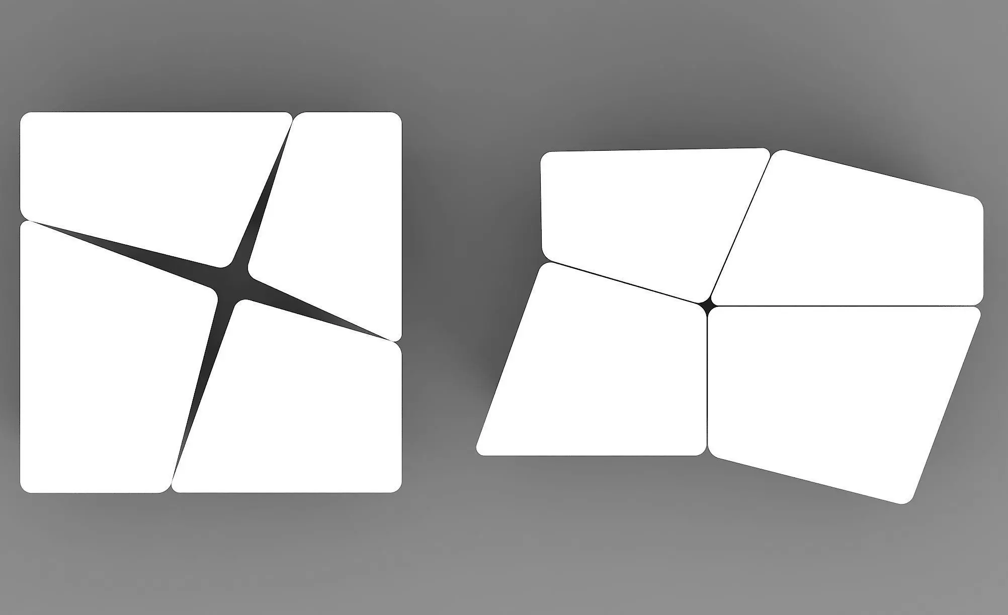 Coffee Table Butterfly - With Production Drawing 3D model