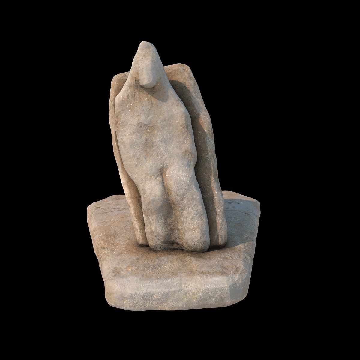 Stone totems kit with PBR workflow for V-Ray 3D model_7