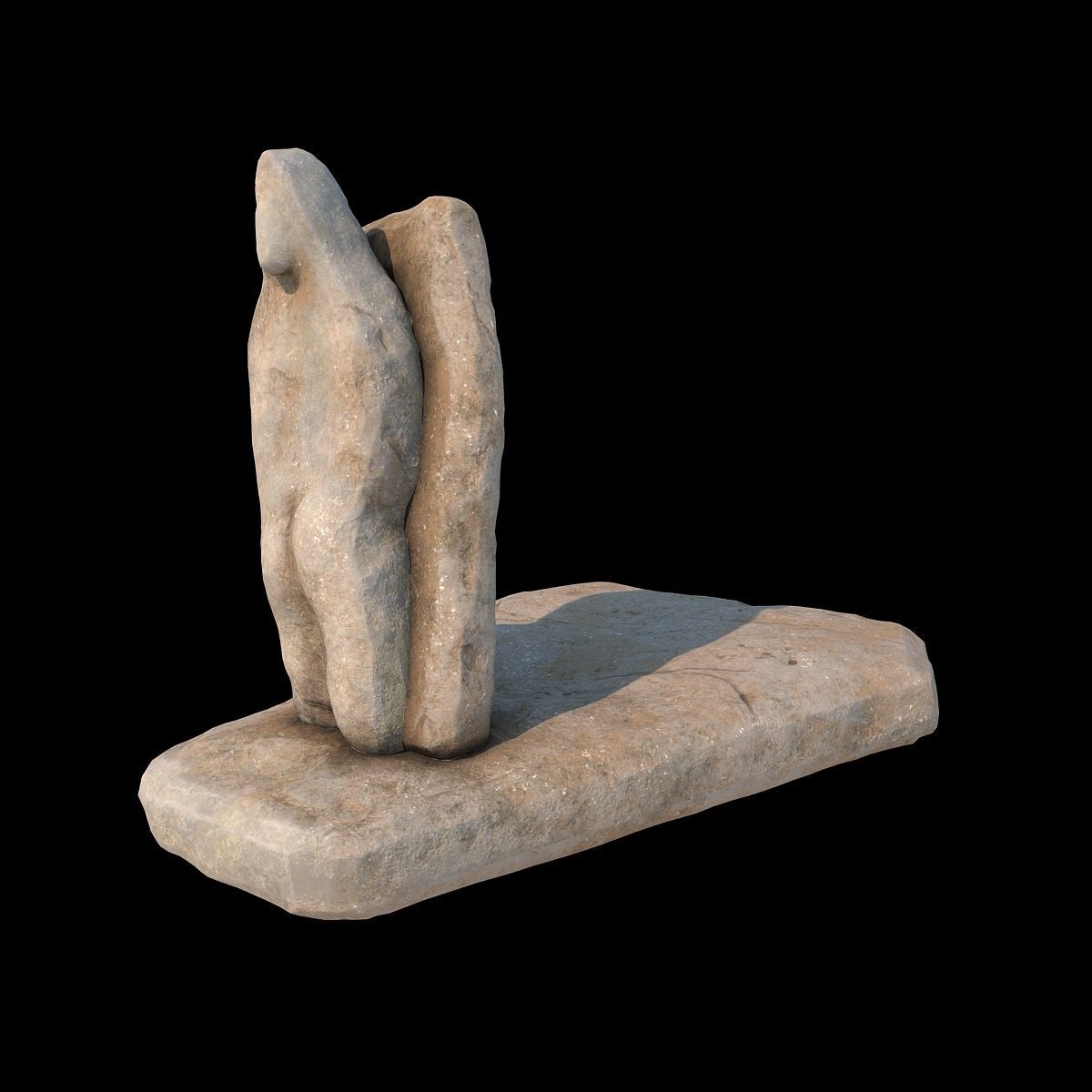 Stone totems kit with PBR workflow for V-Ray 3D model_8