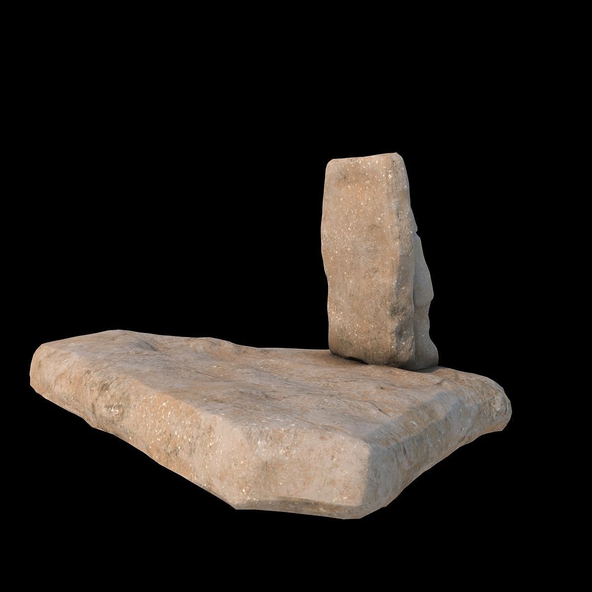 Stone totems kit with PBR workflow for V-Ray 3D model_15