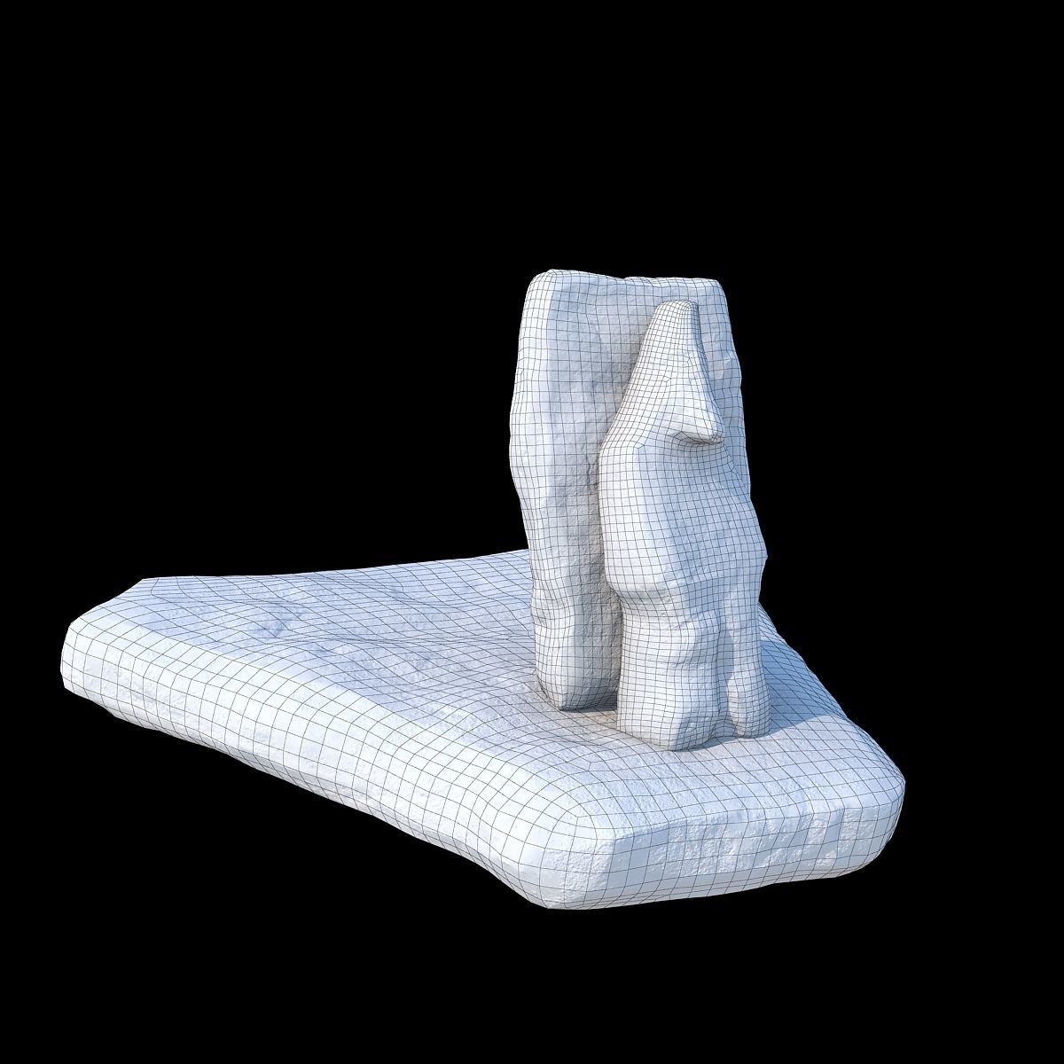 Stone totems kit with PBR workflow for V-Ray 3D model_12