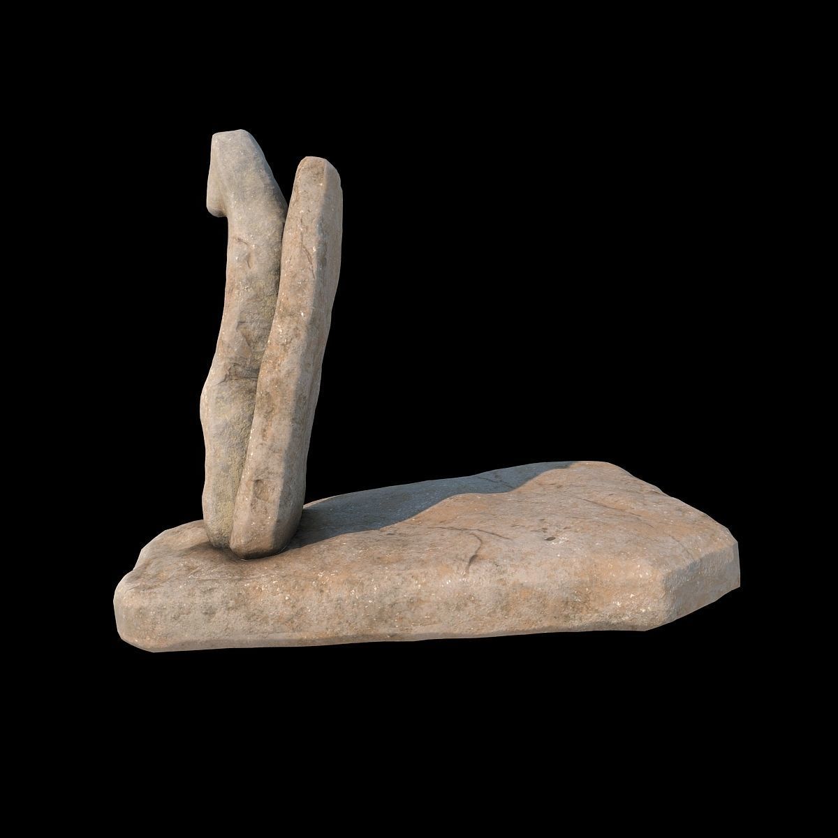 Stone totems kit with PBR workflow for V-Ray 3D model_9