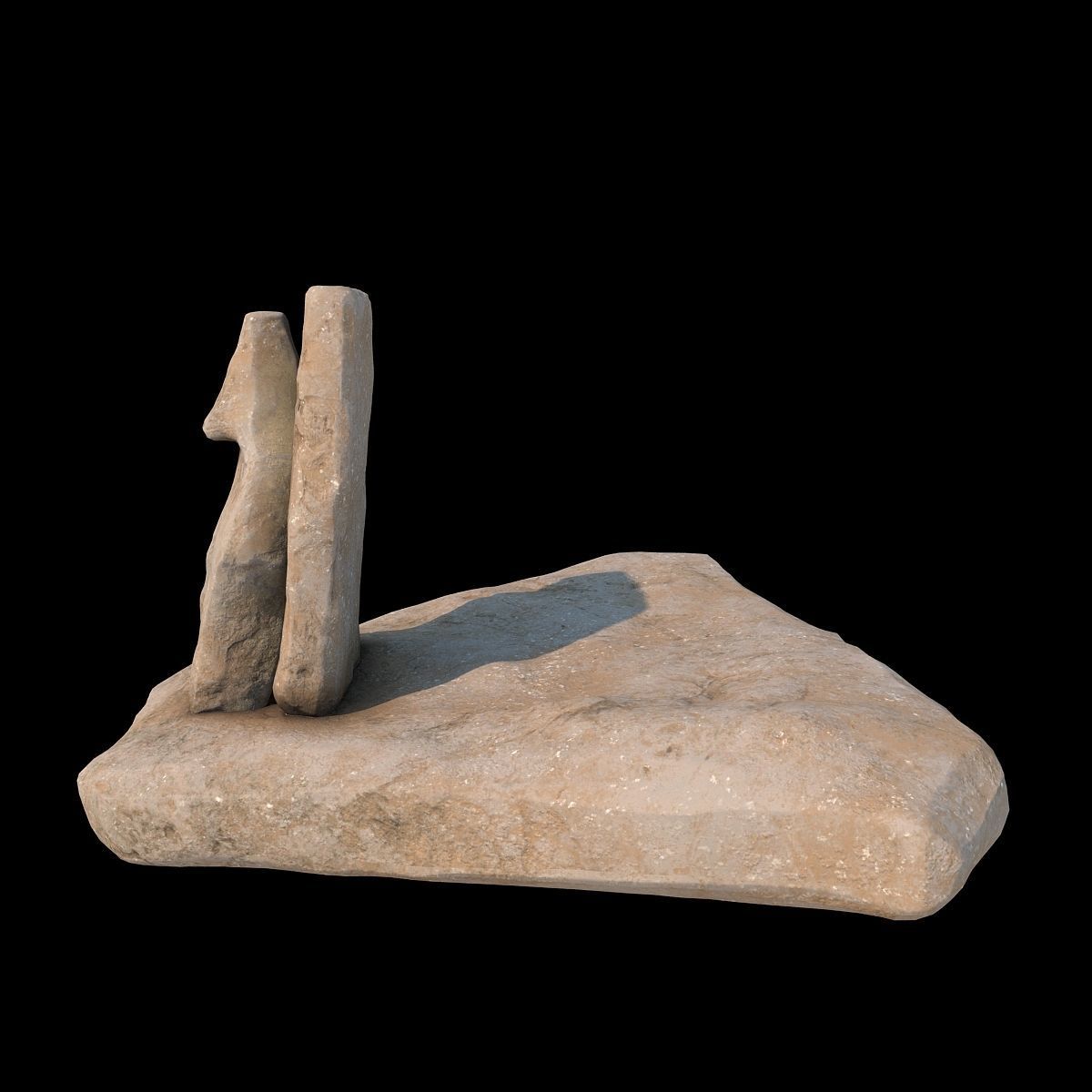 Stone totems kit with PBR workflow for V-Ray 3D model_14