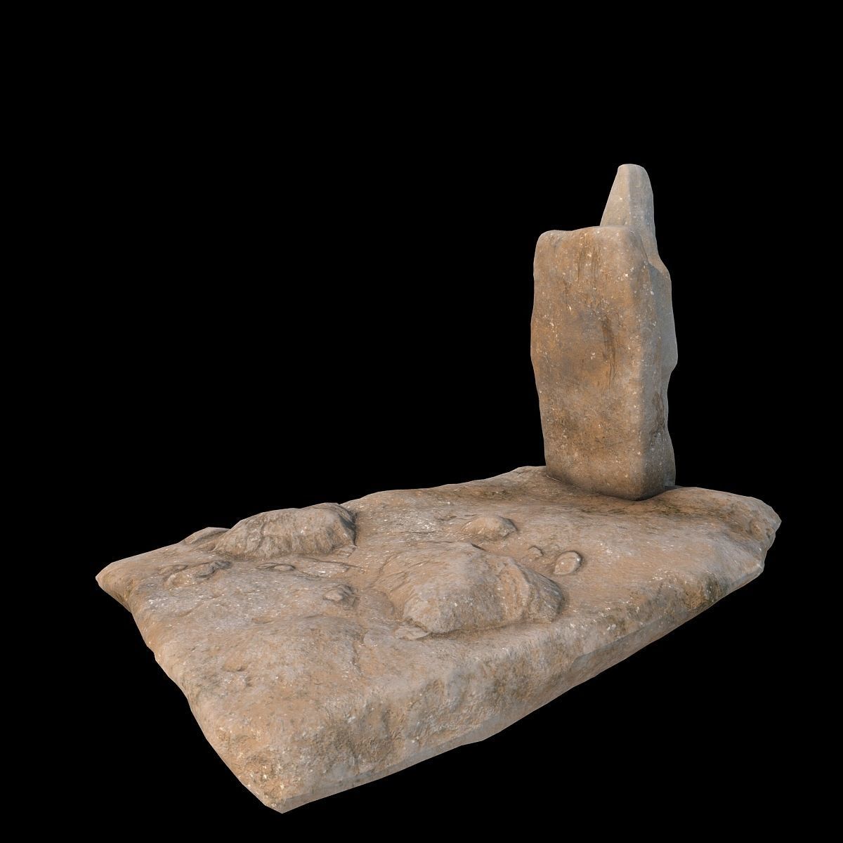 Stone totems kit with PBR workflow for V-Ray 3D model_4