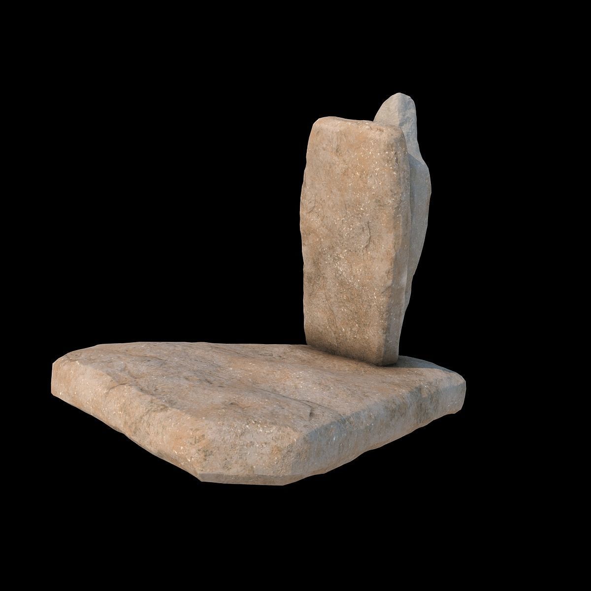 Stone totems kit with PBR workflow for V-Ray 3D model_10