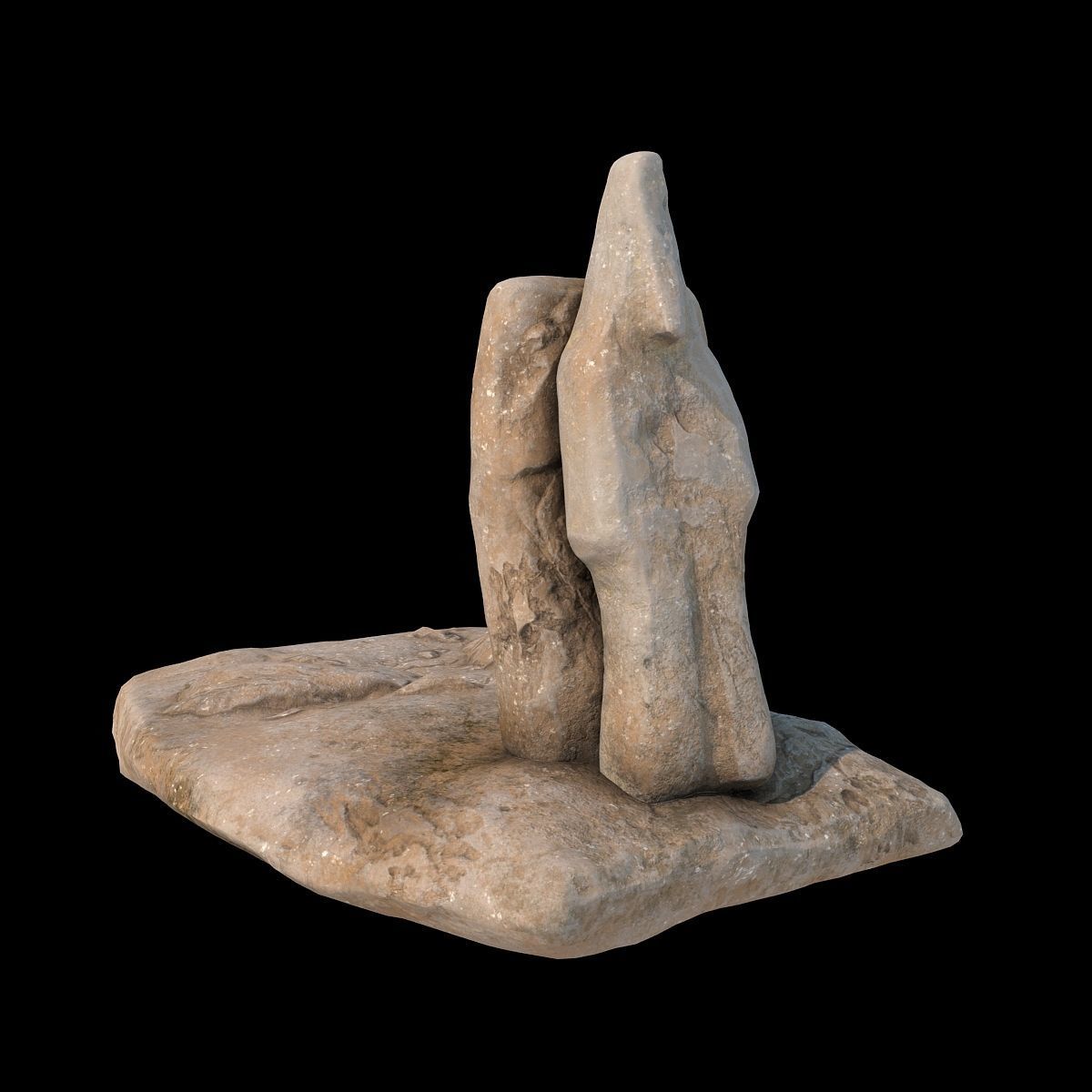 Stone totems kit with PBR workflow for V-Ray 3D model_1