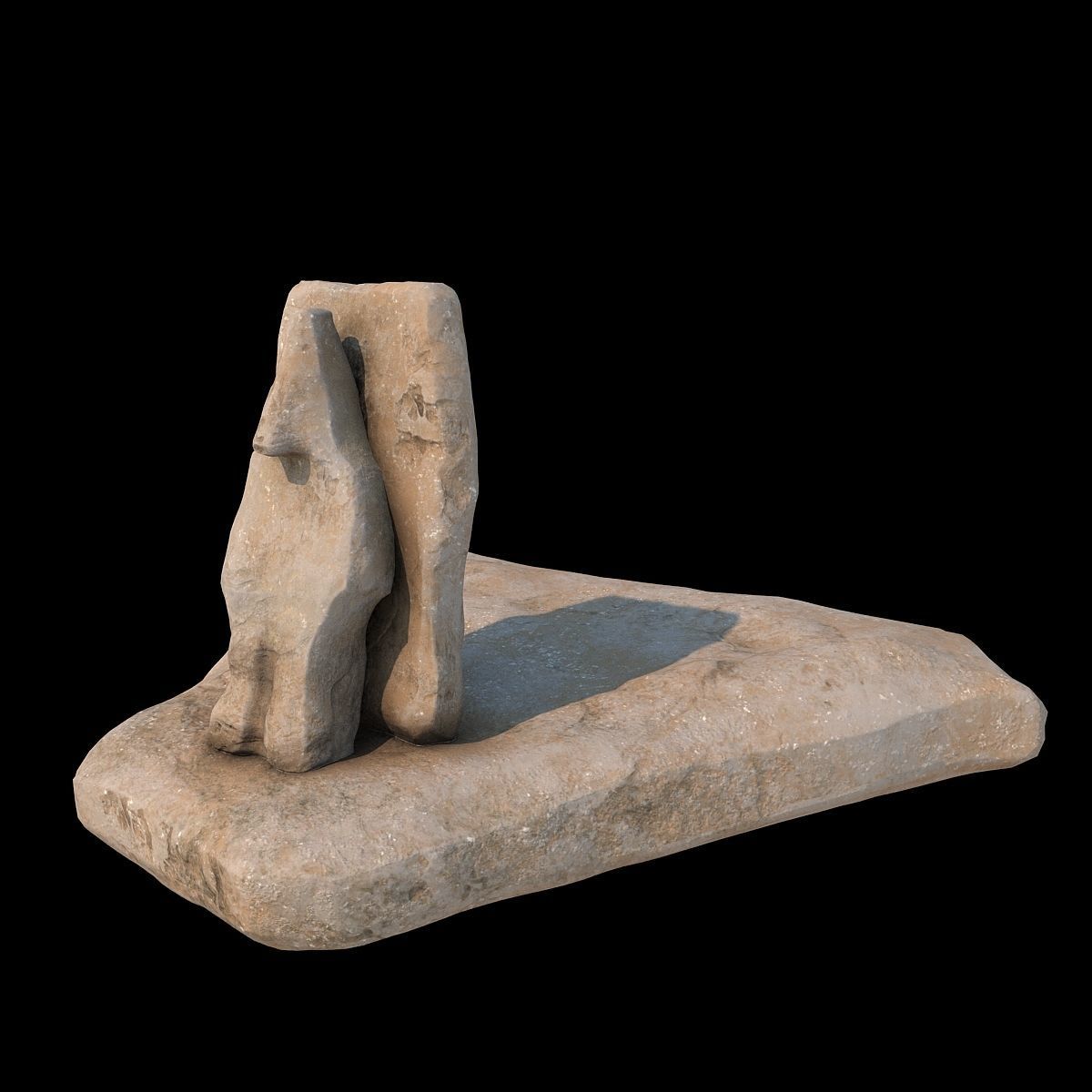 Stone totems kit with PBR workflow for V-Ray 3D model_13