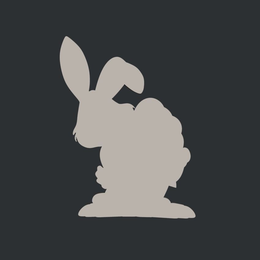 3d STL models for CNC router easter bunny 3D model_4