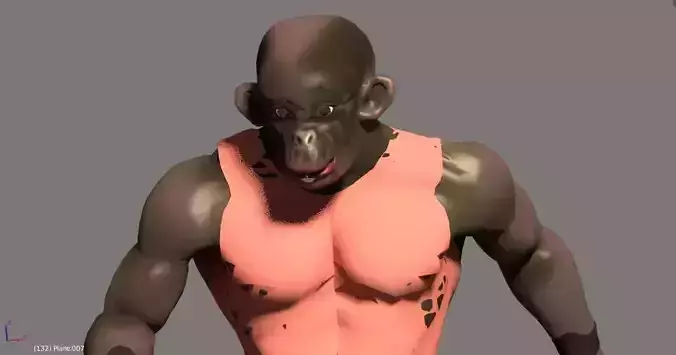 apeman animated 3D model