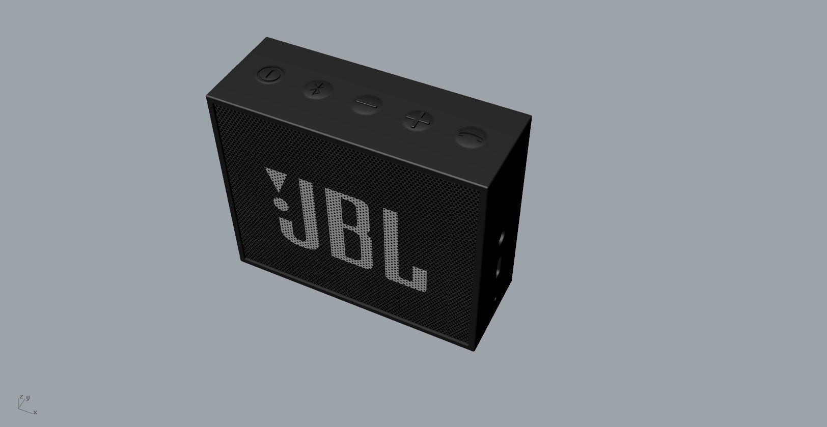 JBL GO1 BLACK SPEAKER -customizable speaker 3d model 3D model_9