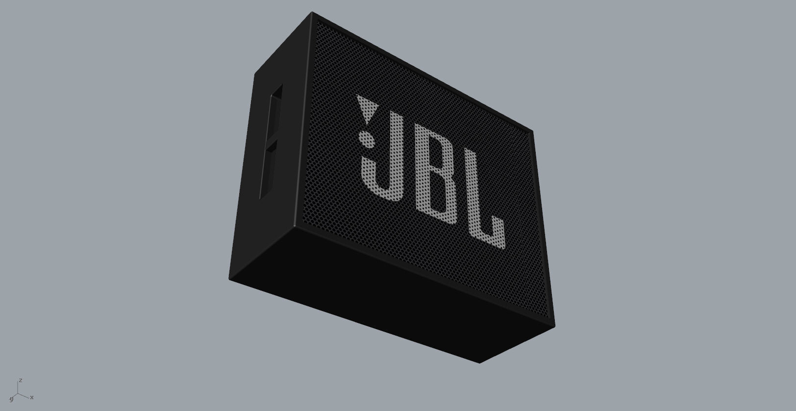 JBL GO1 BLACK SPEAKER -customizable speaker 3d model 3D model_10