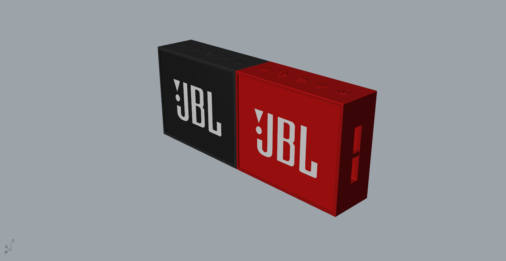 JBL GO1 BLACK SPEAKER -customizable speaker 3d model 3D model_28