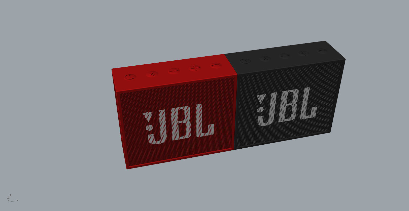 JBL GO1 BLACK SPEAKER -customizable speaker 3d model 3D model_30
