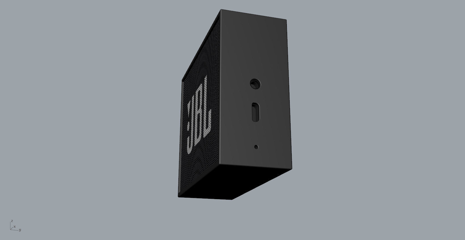 JBL GO1 BLACK SPEAKER -customizable speaker 3d model 3D model_11