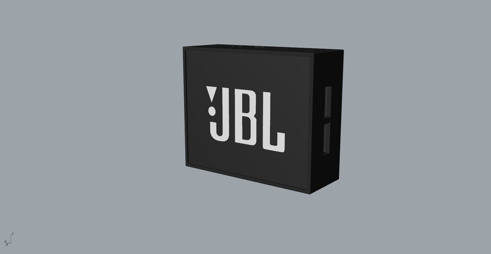 JBL GO1 BLACK SPEAKER -customizable speaker 3d model 3D model_16