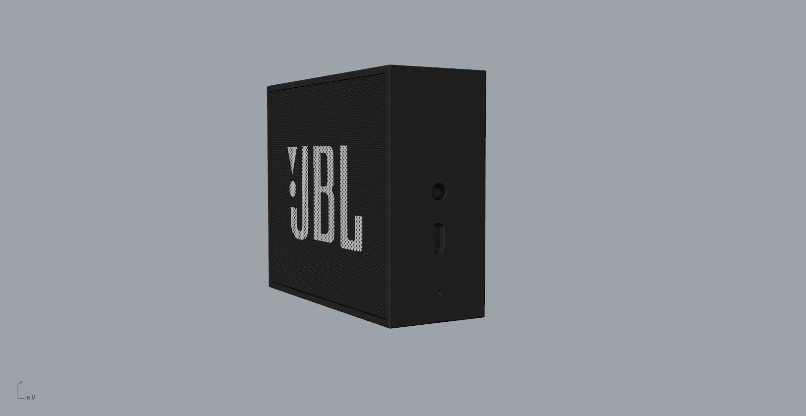 JBL GO1 BLACK SPEAKER -customizable speaker 3d model 3D model_15
